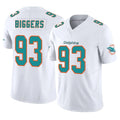 M.Dolphins #93 Zeek Biggers Player White Limited Vapor F.U.S.E. Home Game Cooneas Stitched Jerseys