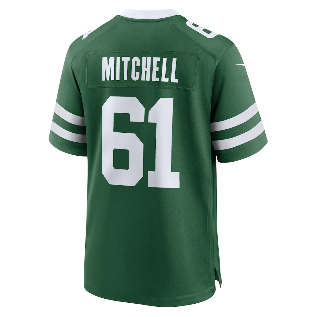 Cooneas NY.Jets #61 Max Mitchell Legacy Green Team Game Jersey