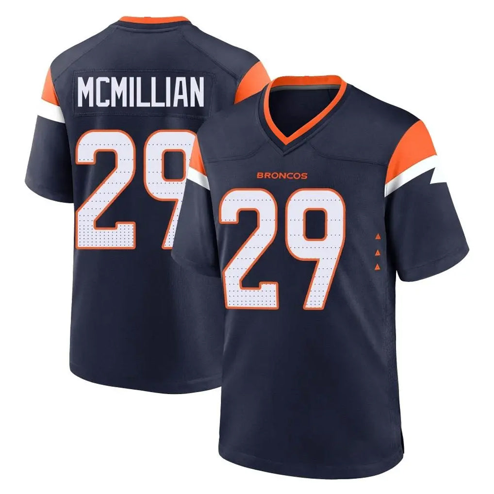 D.Broncos #29 Ja'Quan McMillian Player Navy Home Game Cooneas Stitched Jerseys