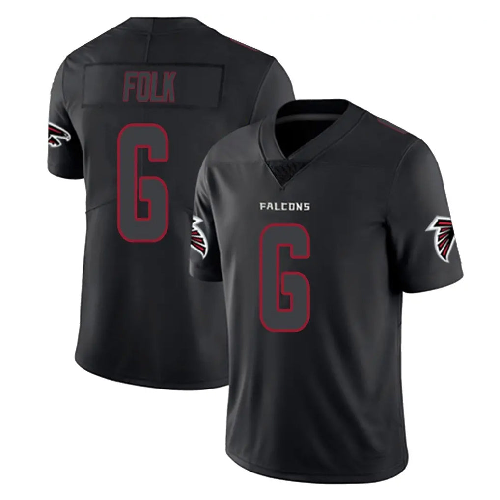 A.Falcons #6 Nick Folk Player Black Impact Limited Game Cooneas Stitched Jerseys