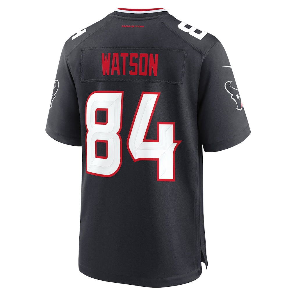 Cooneas H.Texans #84 Justin Watson Navy Team Game Jersey