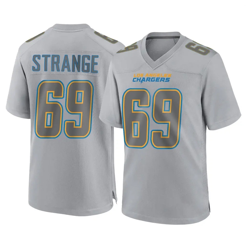 LA.Chargers #69 Cole Strange Player Gray Atmosphere Fashion Home Game Stitched Jerseys