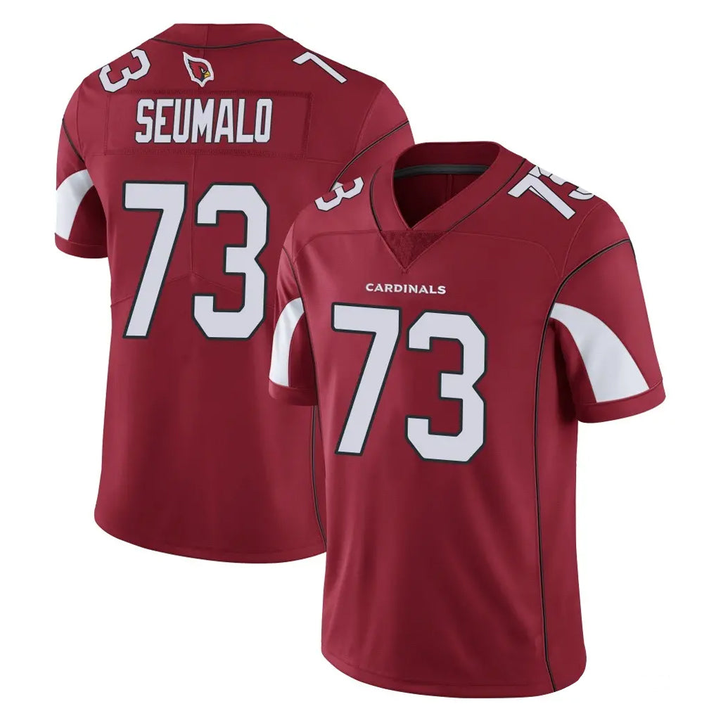 A.Cardinals #73 Isaac Seumalo Player Cardinal Vapor Limited Home Game  Cooneas Stitched Jerseys