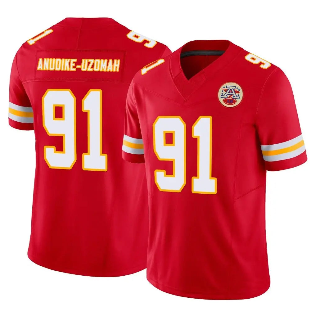 KC.Chiefs #91 Felix Anudike-Uzomah Player Red Limited Vapor F.U.S.E. Home Game Stitched Jerseys
