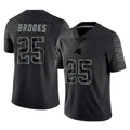 C.Panthers #25 Jonathon Brooks Player Black Limited Reflective Game Cooneas Stitched Jerseys