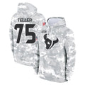 H.Texans #75 Wyatt Teller Player Arctic Camo Salute to Service Hoodies Limited Game Cooneas Stitched Jerseys
