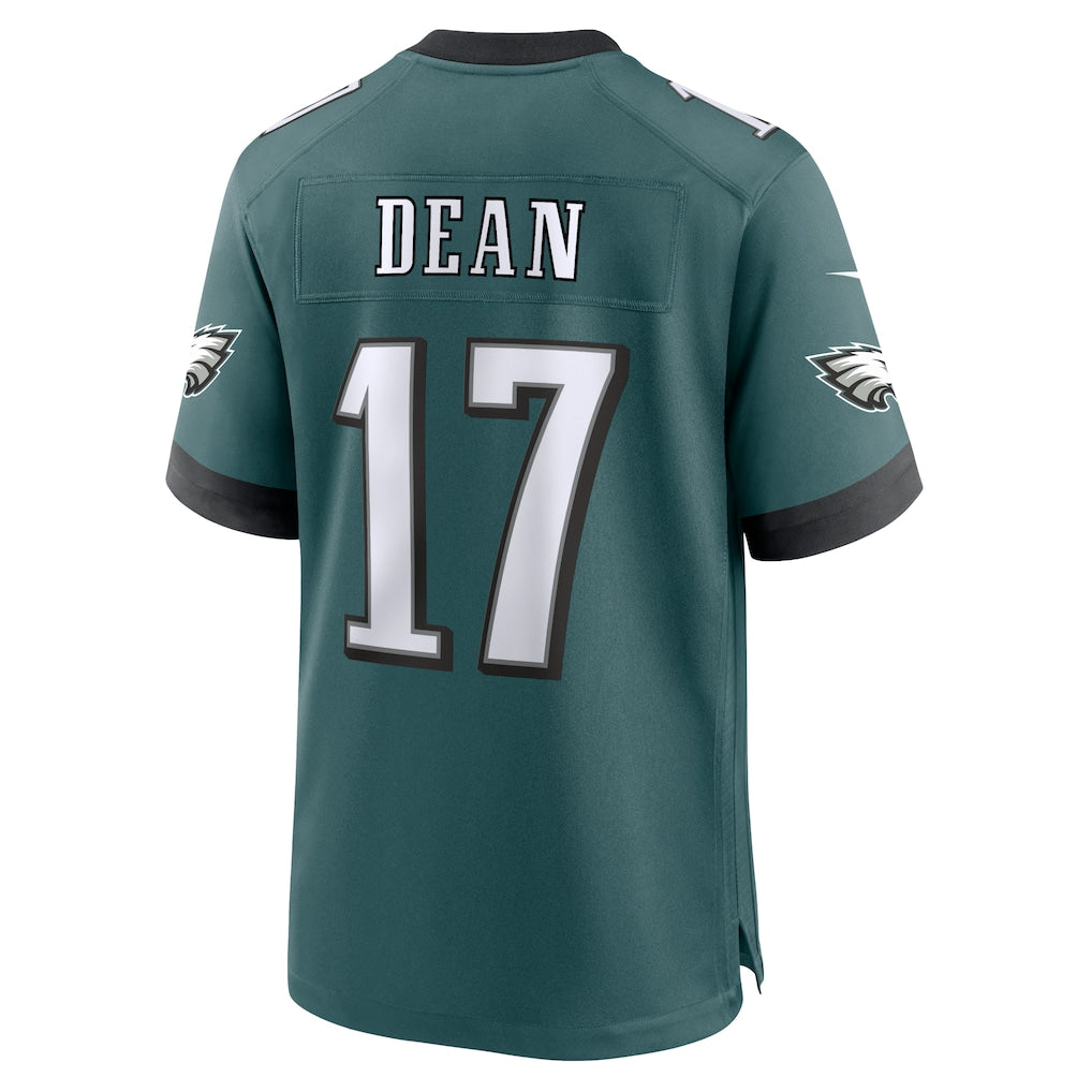 Cooneas P.Eagles #17 Nakobe Dean Midnight Green Team Game Jersey