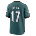 Cooneas P.Eagles #17 Nakobe Dean Midnight Green Team Game Jersey