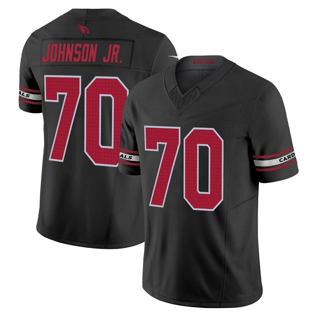 A.Cardinals #70 Paris Johnson Jr. Player Black Vapor F.U.S.E. Limited Home Game Cooneas Stitched Jerseys