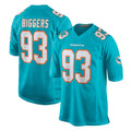 M.Dolphins #93 Zeek Biggers Player Aqua Home Game Cooneas Stitched Jerseys