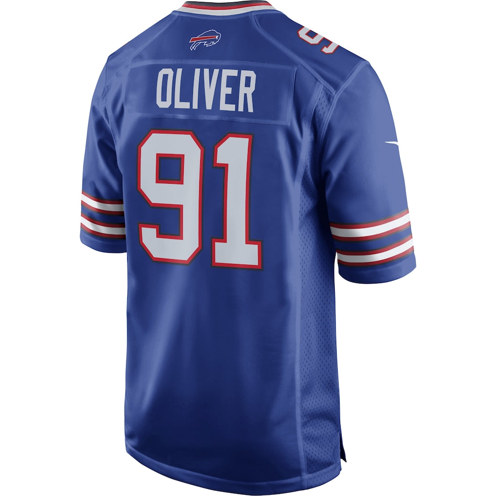 Cooneas B.Bills #91 Ed Oliver Royal Game Player Jersey