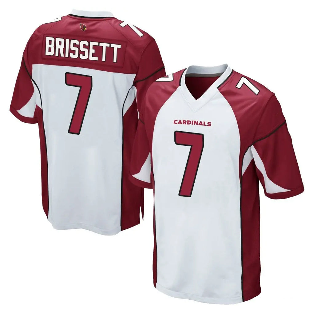 A.Cardinals #7 Jacoby Brissett Player White Cardinal Home Game Cooneas Stitched Jerseys