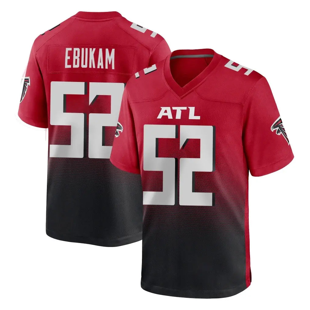 A.Falcons #52 Samson Ebukam Player Red Home Game Cooneas Stitched Jerseys