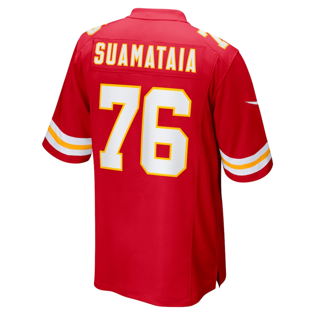 Cooneas KC.Chiefs #76 Kingsley Suamataia Red Game Jersey