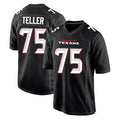 H.Texans #75 Wyatt Teller Player Carbon Black Fashion Home Game Cooneas Stitched Jerseys