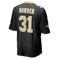 Cooneas NO.Saints #31 Jordan Howden Black Team Game Jersey