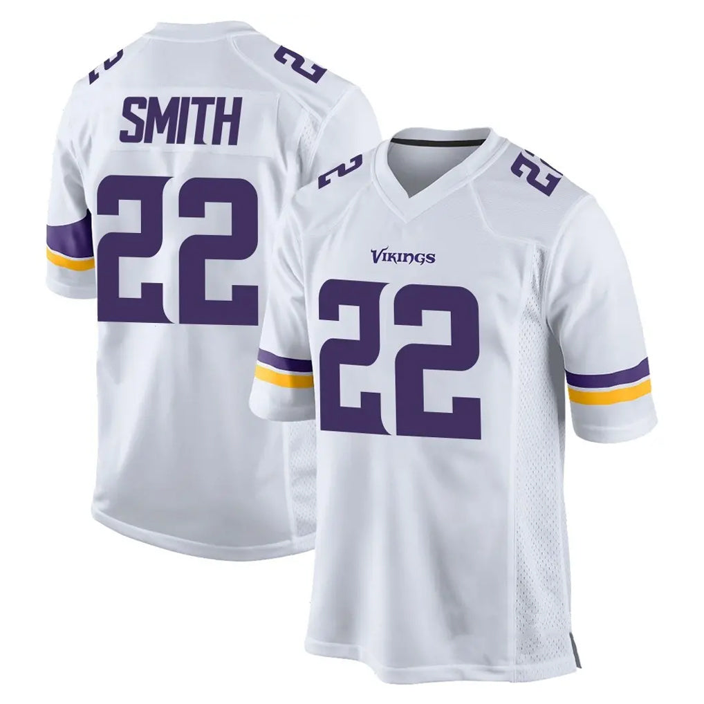 MN.Vikings #22 Harrison Smith Player White Home Game Cooneas Stitched Jerseys