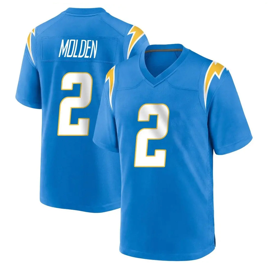 LA.Chargers #2 Elijah Molden Player Blue Home Game Stitched Jerseys