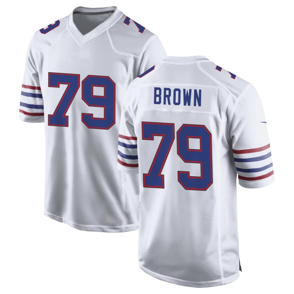 B.Bills #79 Spencer Brown Player White Alternate Game Cooneas Stitched Jerseys