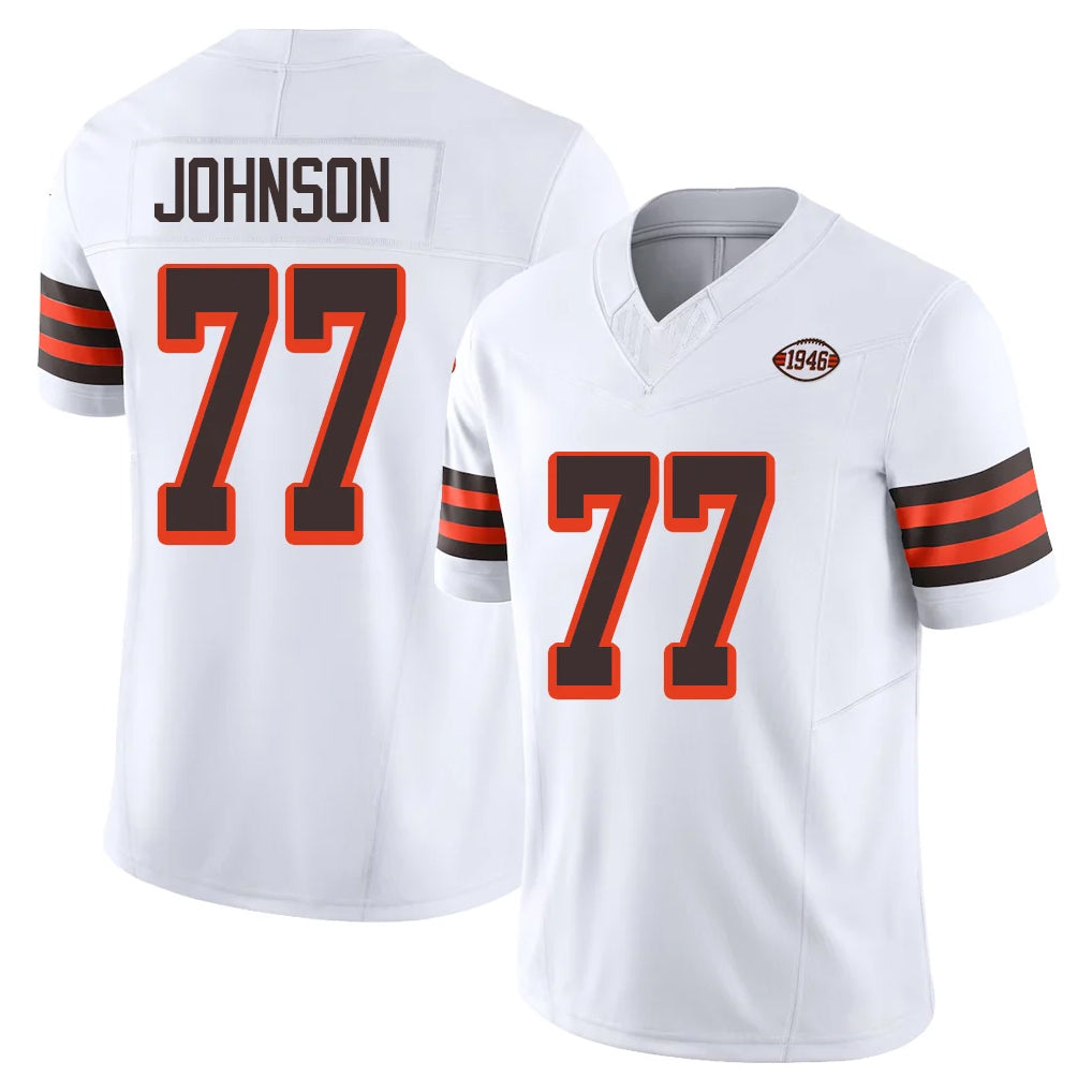 C.Browns #77 Zion Johnson Player White Limited Vapor F.U.S.E. Alternate Game Cooneas Stitched Jerseys