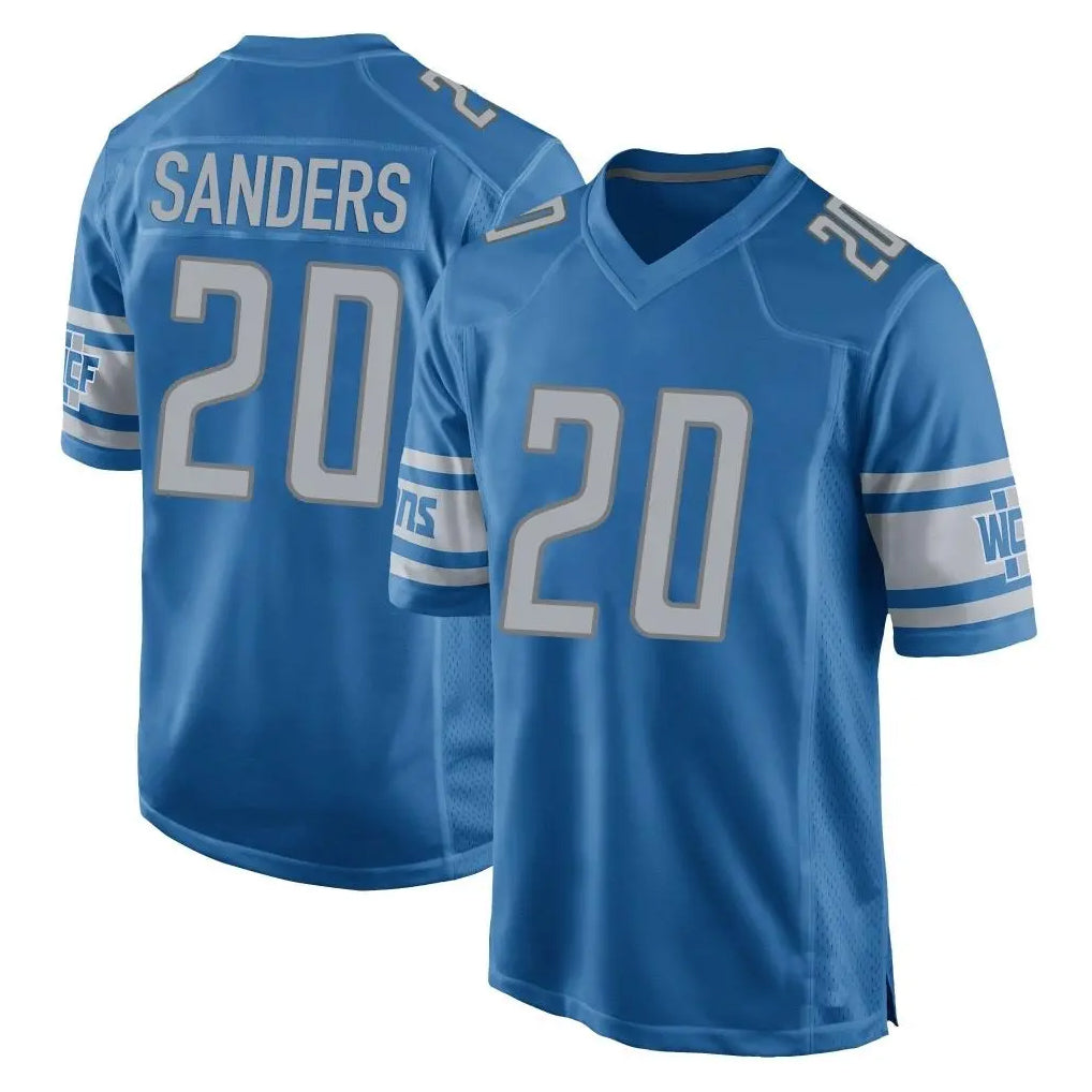 D.Lions #20 Barry Sanders Player Blue Home Game Cooneas Stitched Jerseys