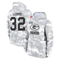 GB.Packers #32 MarShawn Lloyd Player Arctic Camo Salute to Service Hoodies Limited Game Cooneas Stitched Jerseys