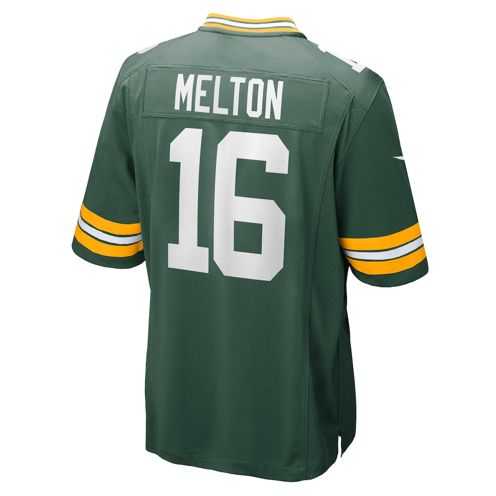 Cooneas GB.Packers #16 Bo Melton Green Team Game Jersey