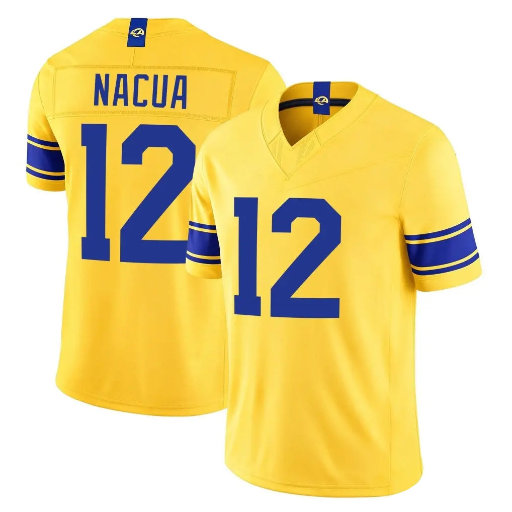 LA.Rams #12 Puka Nacua Player Gold Limited Classic Sol Vapor F.U.S.E.Home Game Cooneas Stitched Jerseys