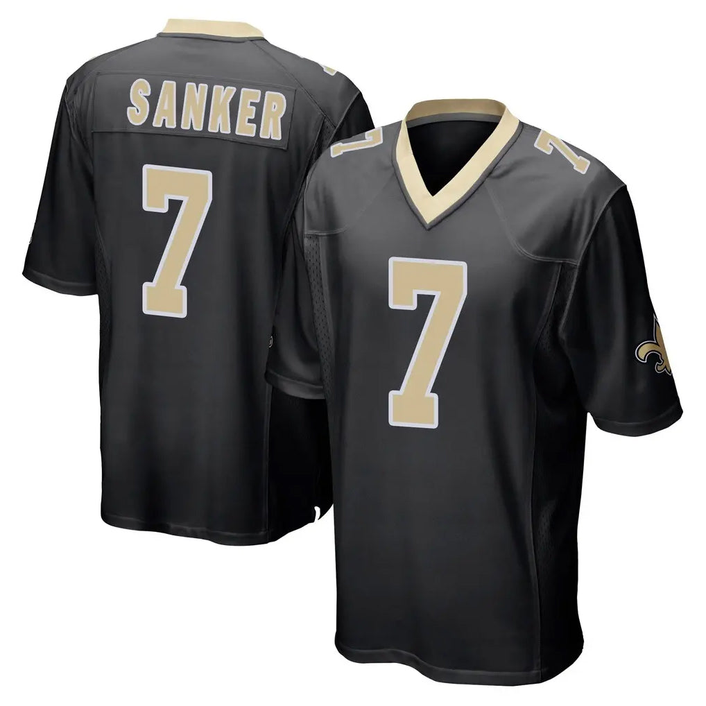 NO.Saints #7 Jonas Sanker Player Black Home Game Cooneas Stitched Jerseys