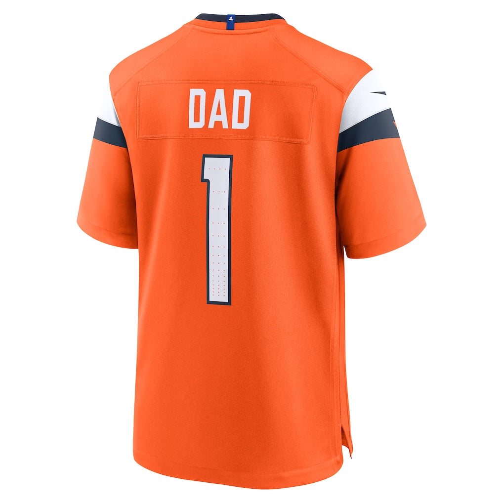 Cooneas D.Broncos #1 Dad Orange Game Jersey