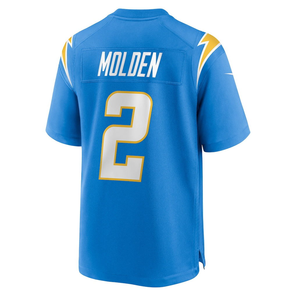 Cooneas LA.Chargers #2 Elijah Molden Powder Blue Team Game Jersey