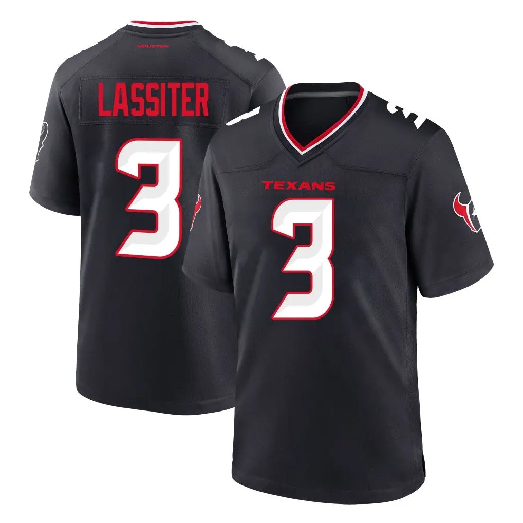 H.Texans #3 Kamari Lassiter Player Navy Team Home Game Cooneas Stitched Jerseys