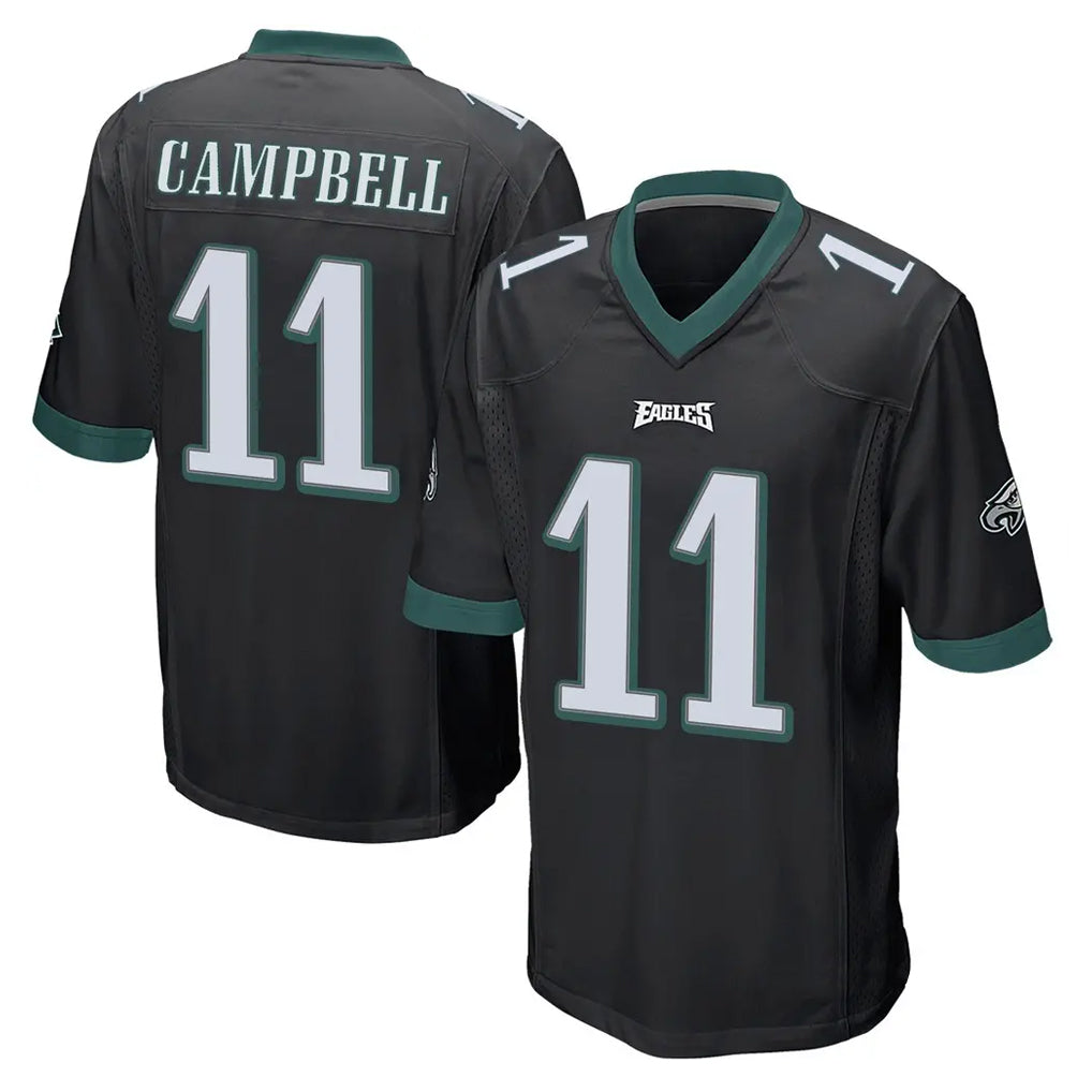 P.Eagles #11 Jihaad Campbell Player Black Home Game Cooneas Stitched Jerseys