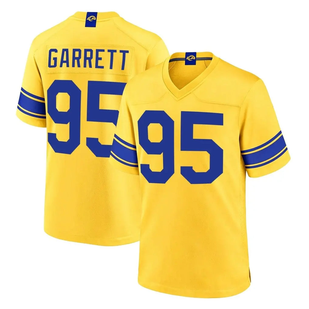 LA.Rams #95 Myles Garrett Player Gold Classic Sol Home Game Cooneas Stitched Jerseys