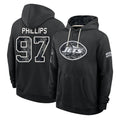 NY.Jets #97 Harrison Phillips Player 2026 Black Logo Pullover Hoodies Limited Game Cooneas Stitched Jerseys