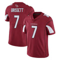 A.Cardinals #7 Jacoby Brissett Player Cardinal Vapor Limited Home Game  Cooneas Stitched Jerseys