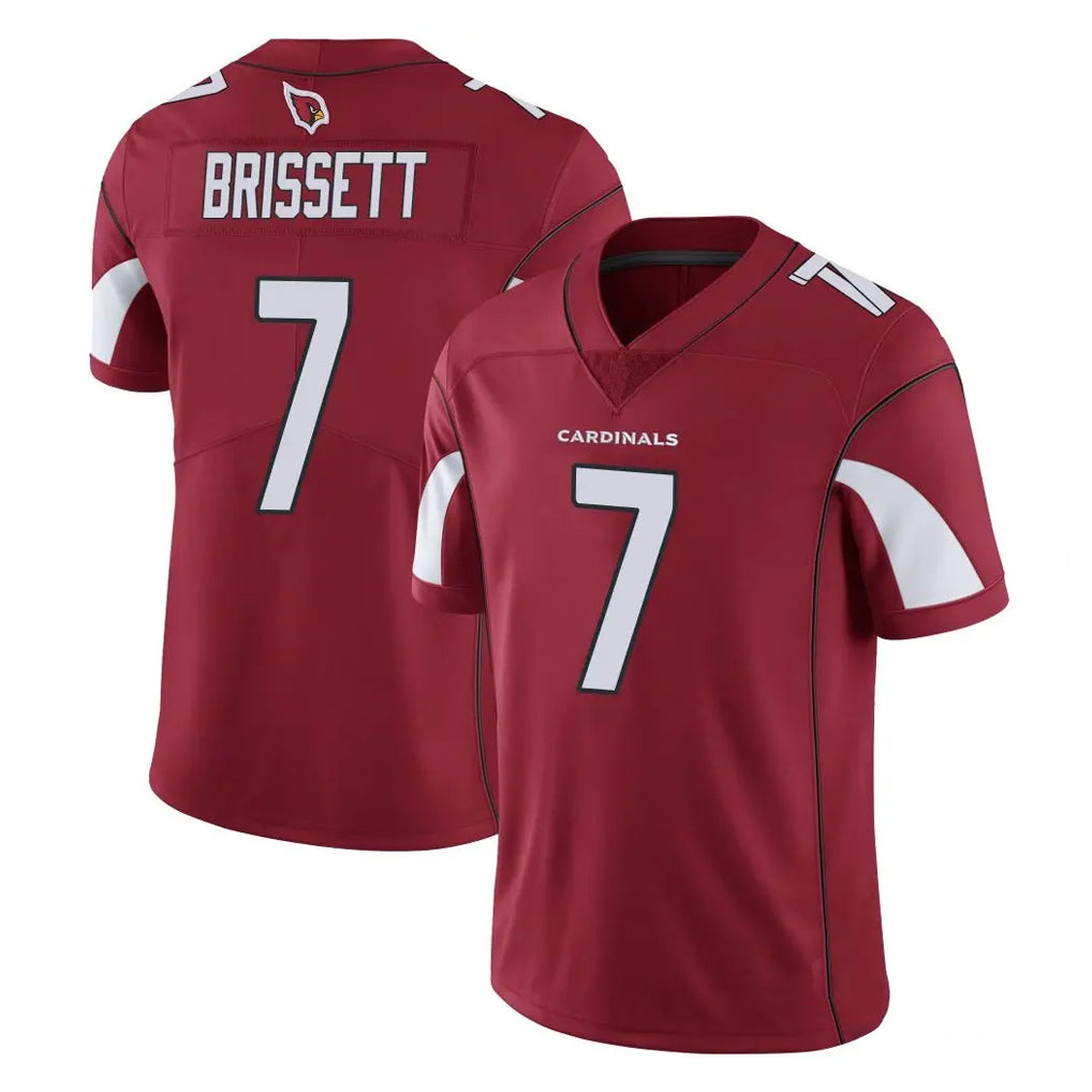 A.Cardinals #7 Jacoby Brissett Player Cardinal Vapor Limited Home Game  Cooneas Stitched Jerseys