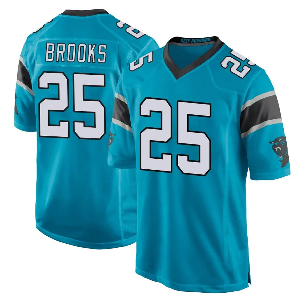 C.Panthers #25 Jonathon Brooks Player Blue Game Cooneas Stitched Jerseys