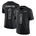 LA.Chargers #1 Quentin Johnston Player Black Limited 2026 Salute to Service Home Game Stitched Jerseys