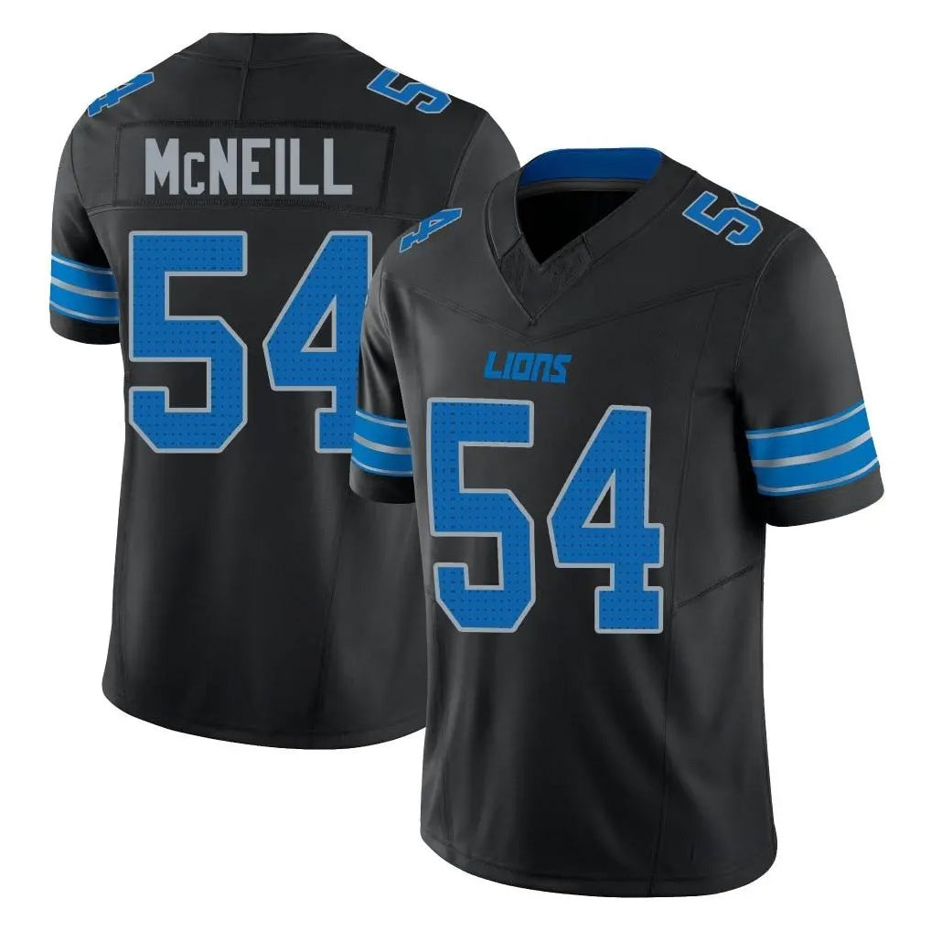 D.Lions #54 Alim McNeill Player Black Alternate Vapor F.U.S.E. Limited Home Game Cooneas Stitched Jerseys
