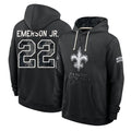 NO.Saints #22 Martin Emerson Jr. Player 2026 Black Logo Pullover Hoodies Limited Game Cooneas Stitched Jerseys