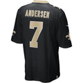 Cooneas NO.Saints #7 Morten Andersen Black Game Retired Player Jersey