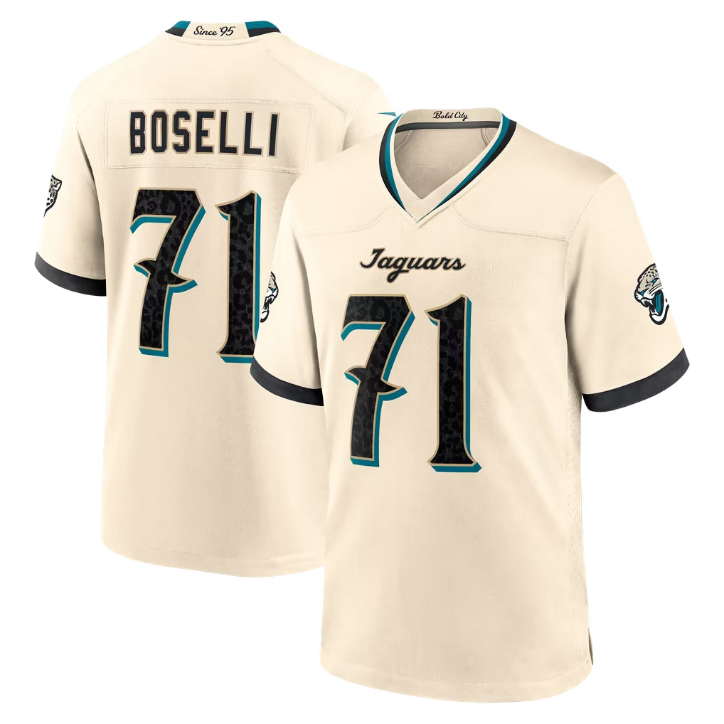 J.Jaguars #71 Tony Boselli?Player Natural 2026 Rivalries Collection Game Cooneas Stitched Jerseys