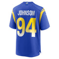 Cooneas LA.Rams #94 Desjuan Johnson Royal Home Game Jersey