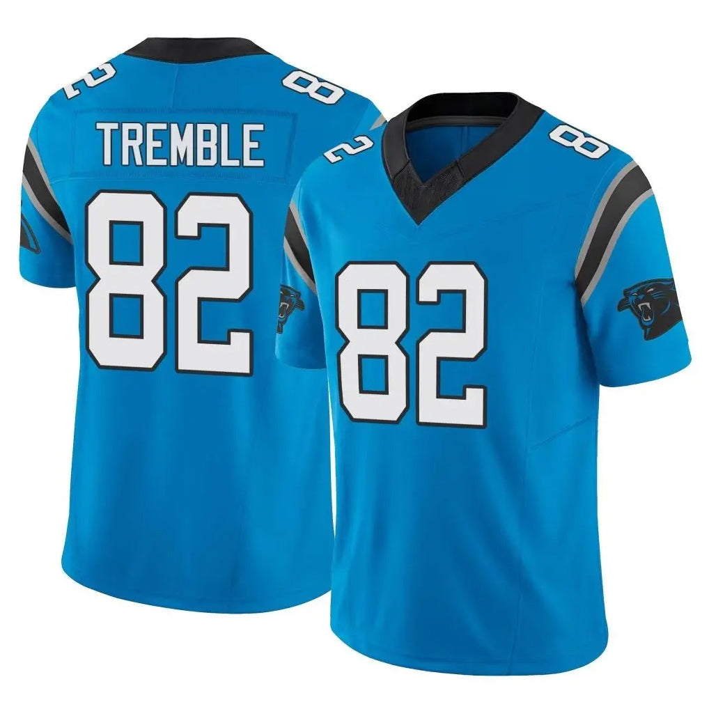 C.Panthers #82 Tommy Tremble Player Blue Vapor F.U.S.E. Limited Home Game Cooneas Stitched Jerseys