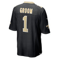 Cooneas NO.Saints #1 Groom Black Game Jersey