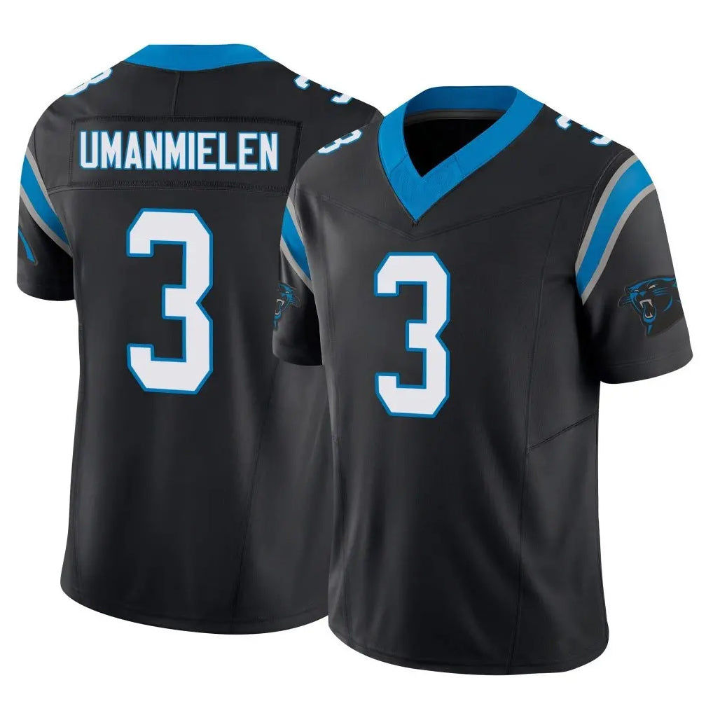 C.Panthers #3 Princely Umanmielen Player Black Vapor F.U.S.E. Limited Home Game Cooneas Stitched Jerseys