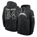 LA.Chargers #94 Dalvin Tomlinson Player 2026 Black Logo Pullover Hoodies Limited Game Stitched Jerseys