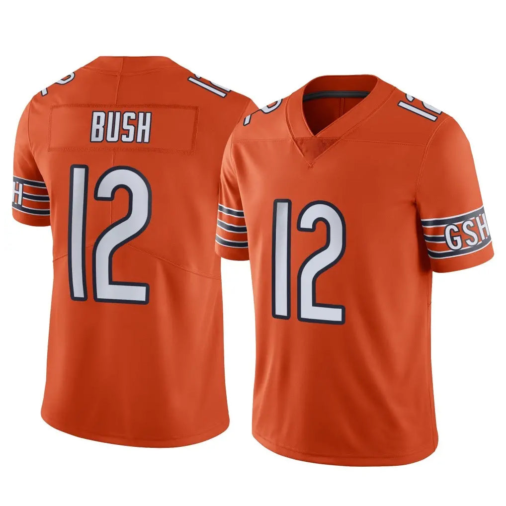 C.Bears #12 Devin Bush Player Orange Alternate Vapor Limited Home Game Cooneas Stitched Jerseys