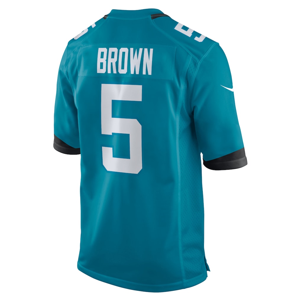 Cooneas J.Jaguars #5 Dyami Brown Teal Game Player Jersey